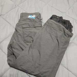 Freeworld Snow Pants Men's Small 30x29 Black Insulated Cargo Ski Snowboard